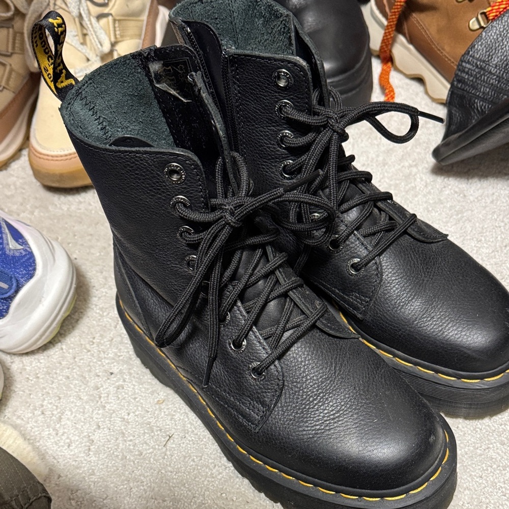 Dr. Martens Black Leather Ankle Boots